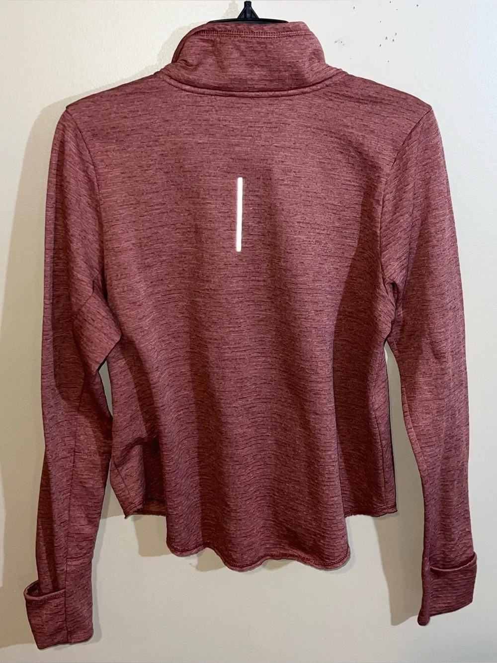 Nike Dri-Fit Running Quarter Zip Long Sleeve Fleece Shirt Women’s M Burnt Orange
